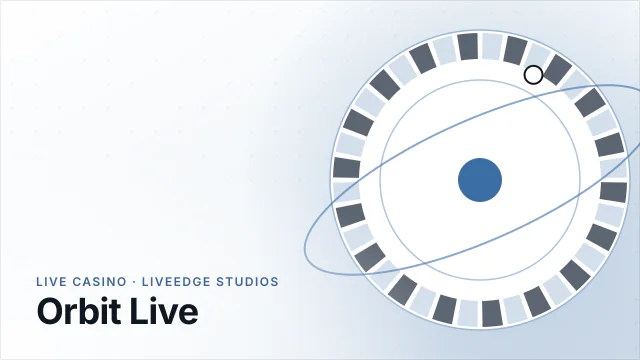 Orbit Live — abstract live casino artwork by LiveEdge Studios (fictional demo game)